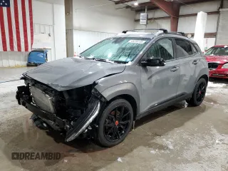 2021 Hyundai Kona Night Edition with VIN KM8K6CA57MU734681, listed as a Copart auction lot 45294135 with 92,794 mi miles and Salvage Title. Bid and sale history available at carsss.com. Image 1.