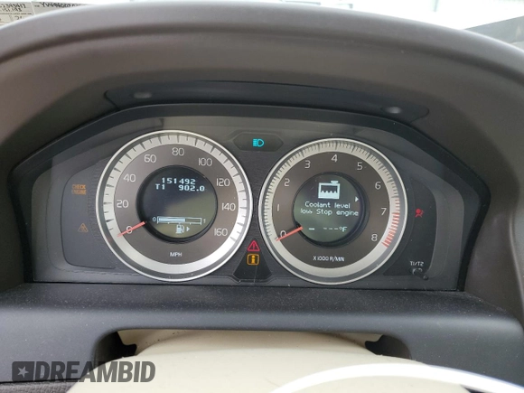 2012 Volvo XC60 PZEV with VIN YV4940DZ0C2343417, listed as a Copart auction lot 52554595 with 151,492 mi miles and Salvage title. Bid and sale history available at DreamBid. Image 9.
