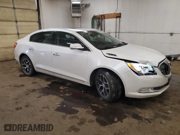 2016 Buick LaCrosse Sport Touring with VIN 1G4G45G35GF266018, listed as a Copart auction lot 88776155 with 104,790 mi miles and Salvage Title. Bid and sale history available at carsss.com. Image 4.