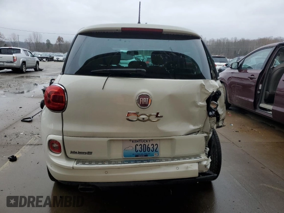 2014 FIAT 500L Easy with VIN ZFBCFABH3EZ028210, listed as a Copart auction lot 83995984 with Not Provided miles and Salvage Title. Bid and sale history available at DreamBid. Image 6.