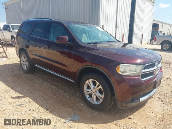 2012 Dodge Durango SXT with VIN 1C4RDHAG8CC361176, listed as a IAAI auction lot 42643631 with 201,419 mi miles and . Bid and sale history available at DreamBid. Image 1.