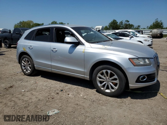 2013 Audi Q5 Premium with VIN WA1CFAFPXDA016741, listed as a Copart auction lot 52041075 with 0 mi miles and Salvage Title. Bid and sale history available at carsss.com. Image 4.