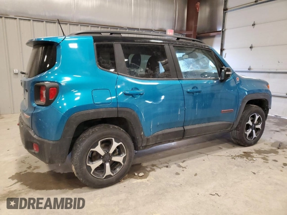 2022 Jeep Renegade Trailhawk with VIN ZACNJDC15NPN80147, listed as a Copart auction lot 87847065 with 52,037 mi miles and Salvage Title. Bid and sale history available at DreamBid. Image 3.