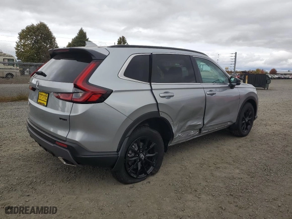 2025 Honda CR-V Hybrid Sport-L with VIN 7FARS6H81SE032222, listed as a Copart auction lot 76049454 with 60 mi miles and Salvage Title. Bid and sale history available at carsss.com. Image 3.