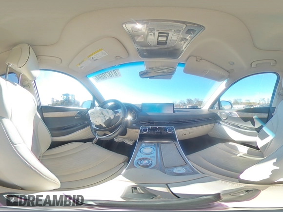 2022 Genesis GV80 Advanced Plus with VIN KMUHCESC4NU075604, listed as a Copart auction lot 81879594 with 34,330 mi miles and Salvage title. Bid and sale history available at DreamBid. Image 14.