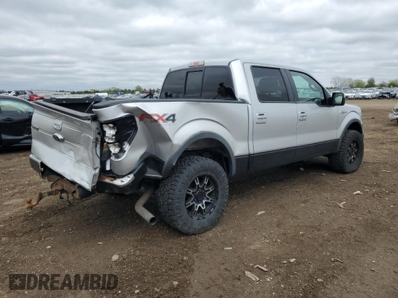 2014 Ford F-150 XL with VIN 1FTFW1EF4EKG43877, listed as a Copart auction lot 55682295 with 166,229 mi miles and Salvage title. Bid and sale history available at DreamBid. Image 3.