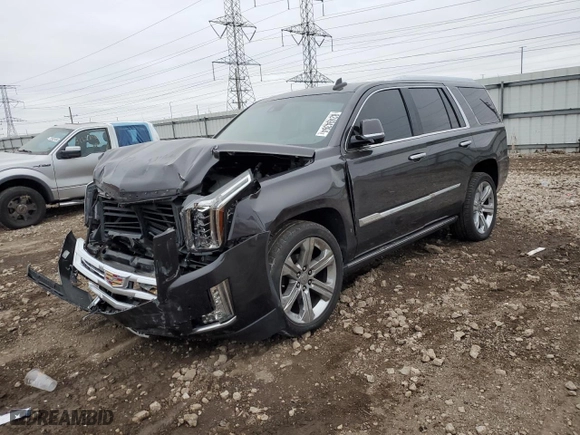 2016 Cadillac Escalade Platinum with VIN 1GYS4DKJ3GR354153, listed as a Copart auction lot 82494394 with 124,561 mi miles and Salvage Title. Bid and sale history available at carsss.com. Image 1.