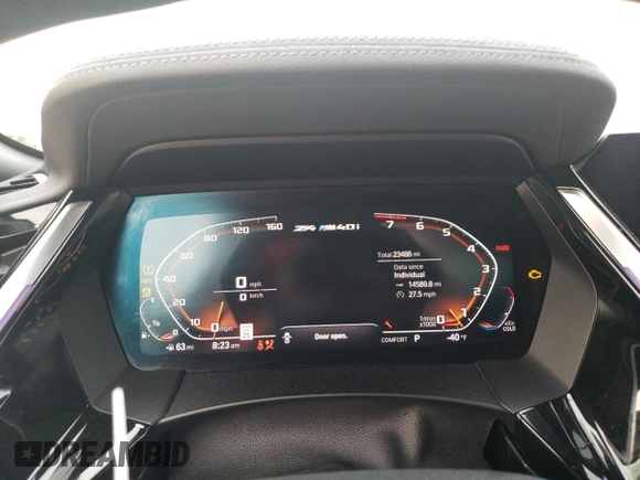 2020 BMW Z4 sDriveM40i with VIN WBAHF9C03LWW51901, listed as a Copart auction lot 36979053 with 23,486 mi miles. Bid and sale history available at carsss.com. Image 9.