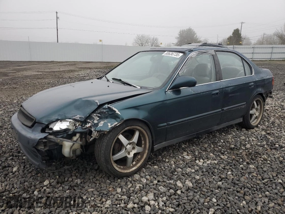 1998 Honda Civic EX with VIN 2HGEJ8546WH619981, listed as a Copart auction lot 88636735 with 208,240 mi miles and Salvage Title. Bid and sale history available at carsss.com. Image 1.