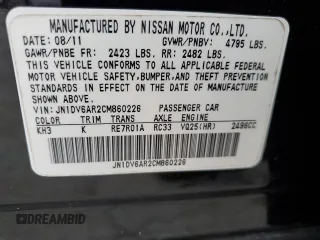 2012 Infiniti G25 Sedan x with VIN JN1DV6AR2CM860226, listed as a Copart auction lot 83296134 with 0 mi miles and Clean Title. Bid and sale history available at carsss.com. Image 14.