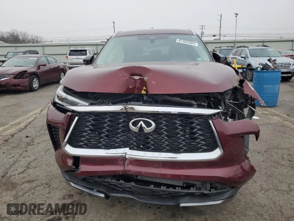 2022 Infiniti QX60 Luxe with VIN 5N1DL1FS7NC330131, listed as a Copart auction lot 87463584 with Not provided miles and Salvage title. Bid and sale history available at DreamBid. Image 5.