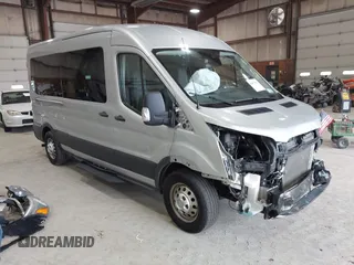 2021 Ford Transit Passenger XL with VIN 1FBAX9CG9MKA15625, listed as a IAAI auction lot 42491429 with 99,401 mi miles and . Bid and sale history available at DreamBid. Image 1.