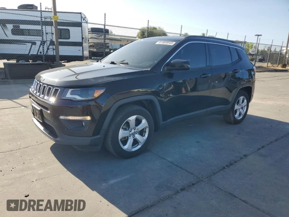 2018 Jeep Compass Latitude with VIN 3C4NJCBB6JT285892, listed as a Copart auction lot 61869045 with 63,315 mi miles and Salvage title. Bid and sale history available at DreamBid. Image 1.
