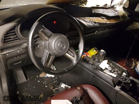 2023 Mazda 3 S Carbon Edition with VIN JM1BPBLMXP1610653, listed as a Copart auction lot 43354925 with Not Provided miles and Salvage Title. Bid and sale history available at DreamBid. Image 8.