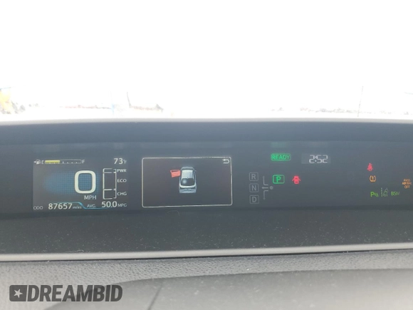 2020 Toyota Prius L Eco z VIN JTDKARFU2L3103721, wystawiony jako Copart lot #54382895 z przebiegiem 87 657 mil mil oraz Szkoda całkowita • Salvage title. Historia ofert i sprzedaży dostępna na DreamBid. Obrazek 9.