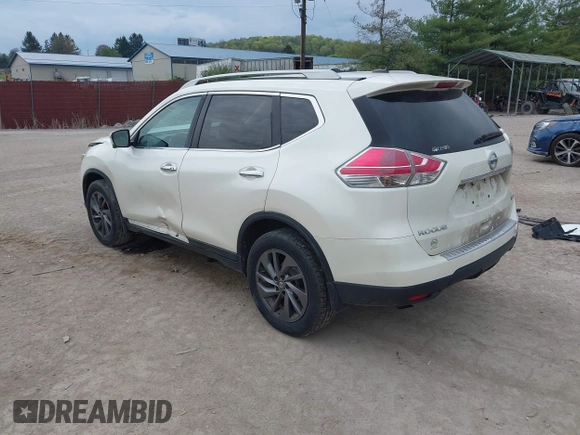 2016 Nissan Rogue SL with VIN 5N1AT2MV6GC844741, listed as a IAAI auction lot 42124853 with 176,617 mi miles and . Bid and sale history available at DreamBid. Image 3.
