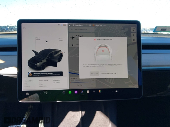 2022 Tesla Model Y Performance with VIN 7SAYGDEFXNF313636, listed as a IAAI auction lot 41660019 with 30,258 mi miles and . Bid and sale history available at DreamBid. Image 19.