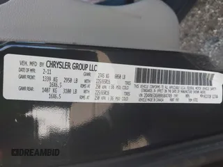 2011 Dodge Grand Caravan Crew with VIN 2D4RN5DG0BR684749, listed as a IAAI auction lot 42056781 with 138,181 mi miles and . Bid and sale history available at DreamBid. Image 9.