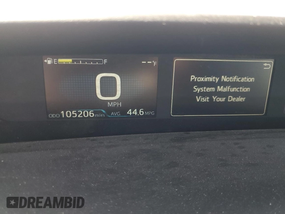 2022 Toyota Prius L Eco with VIN JTDKAMFU0N3157329, listed as a Copart auction lot 57233685 with 105,206 mi miles and Salvage Title. Bid and sale history available at DreamBid. Image 9.