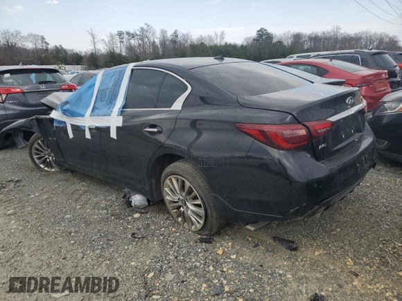 2019 Infiniti Q50 Luxe with VIN JN1EV7AR6KM553747, listed as a Copart auction lot 45784085 with Not Provided miles and Salvage Title. Bid and sale history available at carsss.com. Image 2.