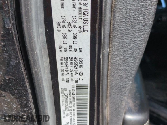 2015 Dodge Durango SXT with VIN 1C4RDHAG6FC850065, listed as a Copart auction lot 57144295 with 243,646 mi miles and Salvage title. Bid and sale history available at DreamBid. Image 13.