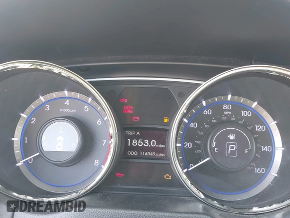 2013 Hyundai Sonata GLS with VIN 5NPEB4AC8DH633421, listed as a IAAI auction lot 42465981 with 116,349 mi miles and . Bid and sale history available at DreamBid. Image 7.