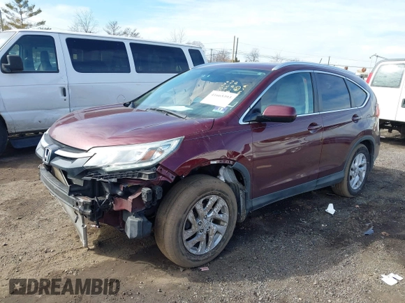 2015 Honda CR-V EX-L with VIN 2HKRM4H71FH662945, listed as a IAAI auction lot 41665393 with 123,278 mi miles. Bid and sale history available at carsss.com. Image 2.