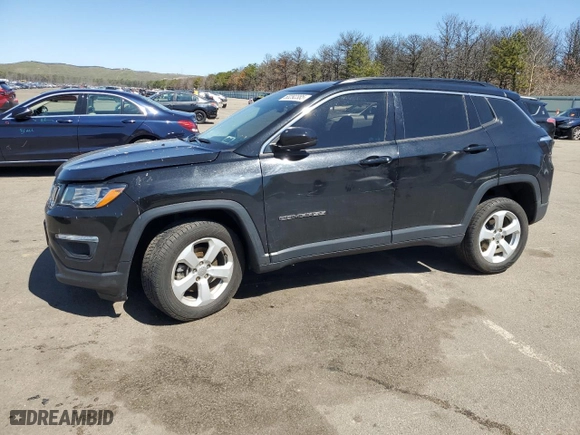 2020 Jeep Compass Latitude with VIN 3C4NJDBB8LT100590, listed as a Copart auction lot 53292385 with 95,080 mi miles and Salvage Title. Bid and sale history available at carsss.com. Image 1.