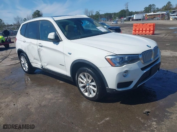2015 BMW X3 xDrive28i with VIN 5UXWX9C51F0D55674, listed as a IAAI auction lot 41846056 with 95,277 mi miles. Bid and sale history available at carsss.com. Image 1.