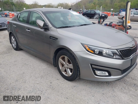 2014 Kia Optima LX with VIN 5XXGM4A73EG277964, listed as a IAAI auction lot 42079663 with 91,009 mi miles. Bid and sale history available at carsss.com. Image 1.