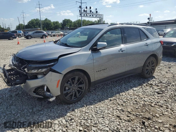 2023 Chevrolet Equinox RS with VIN 3GNAXWEG4PL254467, listed as a Copart auction lot 61818185 with 35,633 mi miles and Salvage title. Bid and sale history available at DreamBid. Image 1.