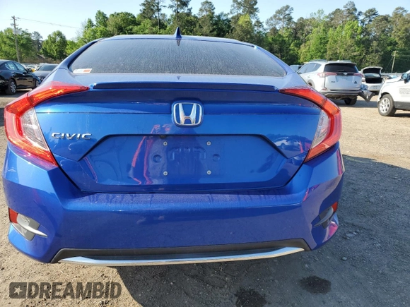 2020 Honda Civic Sedan EX with VIN 19XFC1F33LE024216, listed as a Copart auction lot 52208225 with 48,645 mi miles and Salvage Title. Bid and sale history available at carsss.com. Image 6.