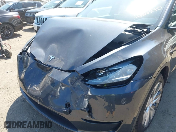 2024 Tesla Model Y Long Range with VIN 7SAYGDEE6RA225161, listed as a IAAI auction lot 42083140 with 28,289 mi miles and . Bid and sale history available at DreamBid. Image 6.
