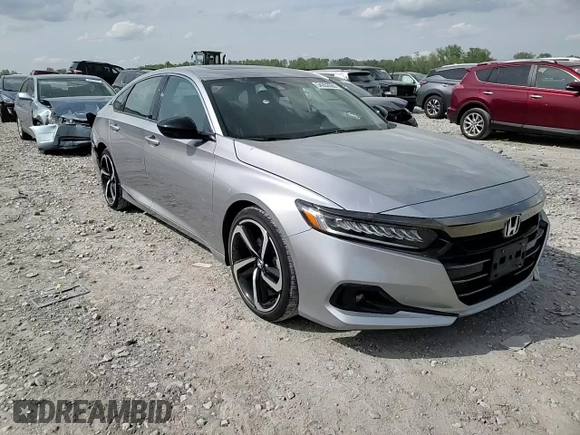 2021 Honda Accord Sport with VIN 1HGCV2F34MA004730, listed as a Copart auction lot 54352655 with 44,412 mi miles and Salvage title. Bid and sale history available at DreamBid. Image 13.