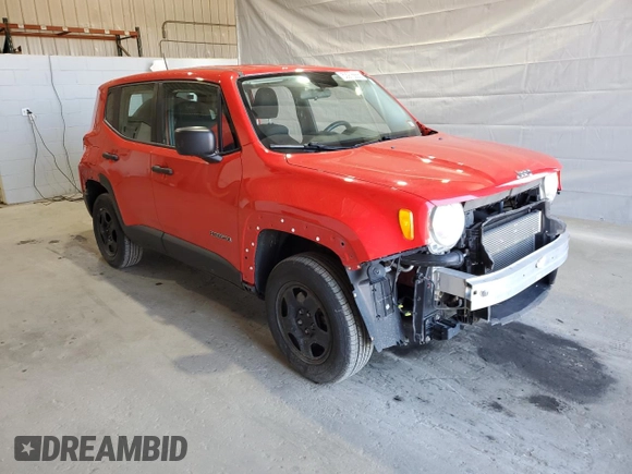 2017 Jeep Renegade Sport with VIN ZACCJBAB4HPG43818, listed as a Copart auction lot 53976885 with 122,789 mi miles and Salvage title. Bid and sale history available at DreamBid. Image 4.