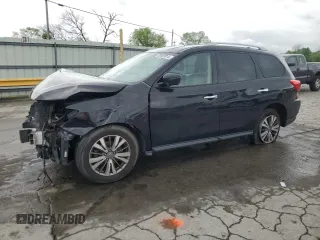 2019 Nissan Pathfinder S z VIN 5N1DR2MM6KC630831, wystawiony jako Copart lot #53923815 z przebiegiem 94 777 mil mil oraz Szkoda całkowita • Salvage title. Historia ofert i sprzedaży dostępna na DreamBid. Obrazek 1.
