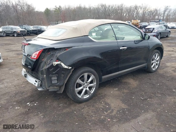 2014 Nissan Murano CrossCabriolet with VIN JN8AZ1FY7EW302102, listed as a IAAI auction lot 41314977 with 76,718 mi miles. Bid and sale history available at carsss.com. Image 4.