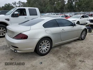 2004 BMW 6 Series 645Ci with VIN WBAEH73434B189062, listed as a Copart auction lot 83953034 with 122,862 mi miles and Salvage Title. Bid and sale history available at carsss.com. Image 3.