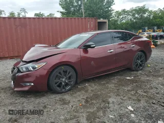 2016 Nissan Maxima SV with VIN 1N4AA6AP8GC432995, listed as a Copart auction lot 58431485 with 128,386 mi miles and Salvage title. Bid and sale history available at DreamBid. Image 1.