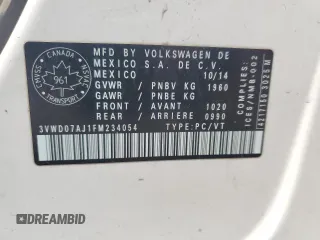 2015 Volkswagen Jetta SE z VIN 3VWD07AJ1FM234054, wystawiony jako Copart lot #63195905 z przebiegiem 425 199 mil mil oraz Czysty tytuł • Clean title. Historia ofert i sprzedaży dostępna na DreamBid. Obrazek 13.