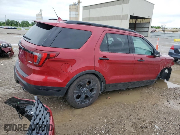 2019 Ford Explorer Sport with VIN 1FM5K8GT7KGB38901, listed as a Copart auction lot 57345485 with 77,906 mi miles and Salvage title. Bid and sale history available at DreamBid. Image 3.