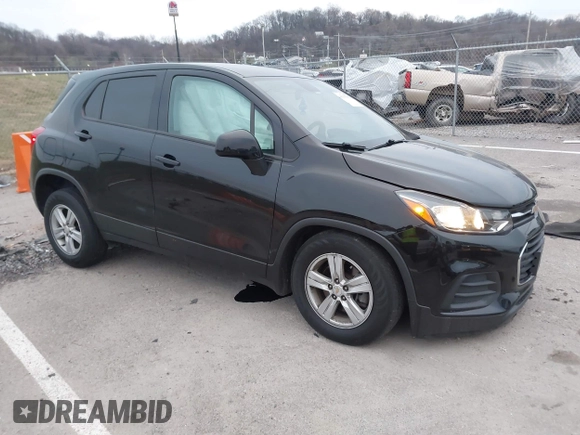 2020 Chevrolet Trax LS with VIN KL7CJKSB8LB023214, listed as a IAAI auction lot 41155692 with 47,876 mi miles. Bid and sale history available at carsss.com. Image 1.