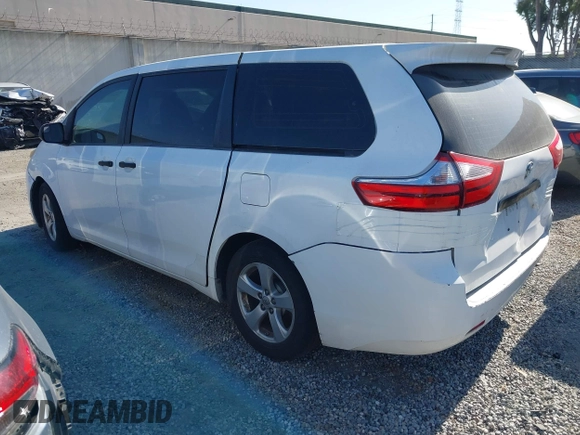 2017 Toyota Sienna L with VIN 5TDZZ3DC7HS840675, listed as a IAAI auction lot 41013412 with 284,664 mi miles and . Bid and sale history available at DreamBid. Image 3.