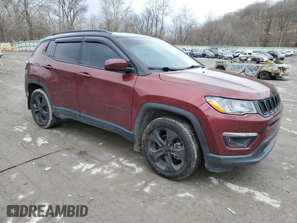 2021 Jeep Compass Latitude with VIN 3C4NJDBB8MT547390, listed as a Copart auction lot 50495215 with 103,874 mi miles and Salvage title. Bid and sale history available at DreamBid. Image 4.