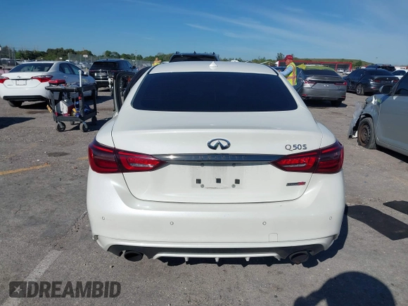 2020 Infiniti Q50 3.0t SPORT with VIN JN1EV7AP6LM203471, listed as a IAAI auction lot 41747908 with 91,593 mi miles. Bid and sale history available at carsss.com. Image 15.