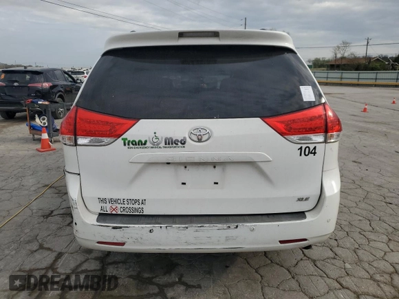 2011 Toyota Sienna XLE AAS with VIN 5TDYK3DC3BS011352, listed as a Copart auction lot 51928215 with 281,062 mi miles and Salvage Title. Bid and sale history available at carsss.com. Image 6.
