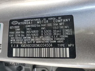 2021 Genesis GV80 with VIN KMUHBDSB0MU034504, listed as a Copart auction lot 54057885 with Not provided miles and Non repairable. Bid and sale history available at DreamBid. Image 14.