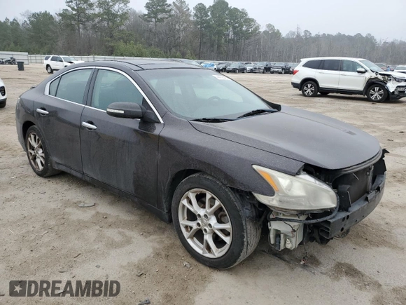 2014 Nissan Maxima SV with VIN 1N4AA5AP2EC484906, listed as a Copart auction lot 44439345 with 141,454 mi miles and Salvage Title. Bid and sale history available at DreamBid. Image 4.