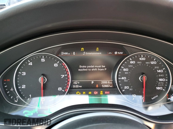 2015 Audi A6 2.0T Premium Plus with VIN WAUGFAFC2FN004337, listed as a Copart auction lot 39947073 with 53,667 mi miles. Bid and sale history available at carsss.com. Image 9.