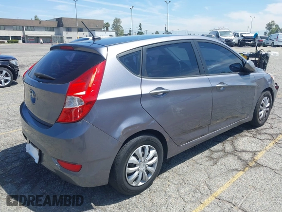 2016 Hyundai Accent SE with VIN KMHCT5AE4GU251193, listed as a IAAI auction lot 42087776 with 188,309 mi miles. Bid and sale history available at carsss.com. Image 4.